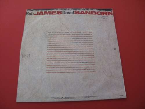 BOB JAMES/DAVID SANBORN.- DOUBLE VISION..ORIGINAL SA PRESSING VINYL RECORD