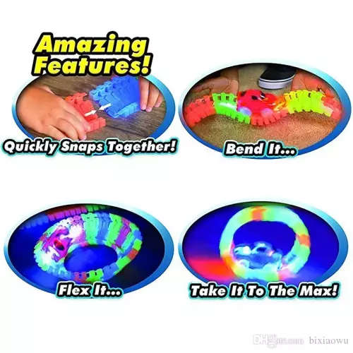 165PCS GLOW IN THE DARK RACING TRACKS