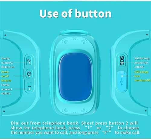 Q50 GPS TRACKING EMERGENCY SOS KIDS SMARTWATCHES. BLACK ONLY