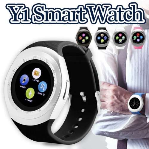 NEW Y1 BLUETOOTH SMARTWATCHES, OWN SIM SLOT 32GB MEMORY SLOT. BLACK, WHITE, SKY BLUE ,PINK