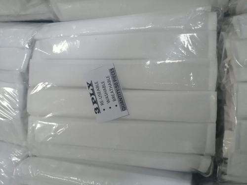 3PLY 100% NON VOMEN SPUNBOND RE-USABLE FACE MASKS.