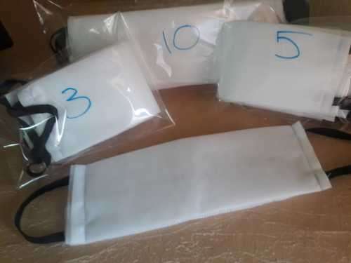 3PLY 100% NON VOMEN SPUNBOND RE-USABLE FACE MASKS.