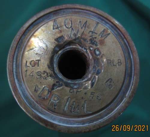 40 mm Bofors Drill Blank - Trench Art