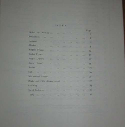 Illustrated Parts List for Garratt Steam Engine dated 1938