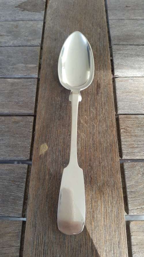 Solid Silver German Serving Spoon from the 1800s. 51 grammes. Marked. Excellent condition.
