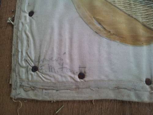 Original Silk Embroidery titled "Sunflowers" signed E.M. Foyster. Framed. Looks Victorian.