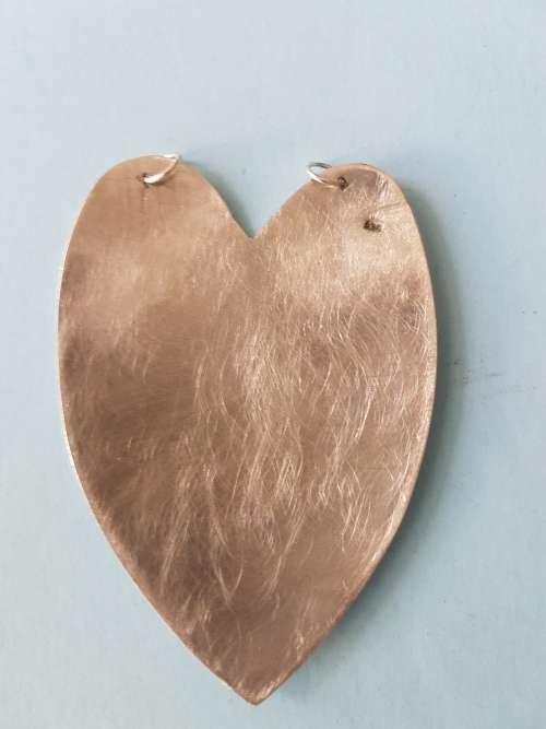 NEW Huge Solid Sterling Silver Heart Pendant, Marked 925. 21 grams!!