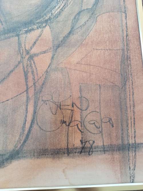 Ben Macala (1938-1997) . The Book Reader. Mixed media, signed and framed. Excellent condition.