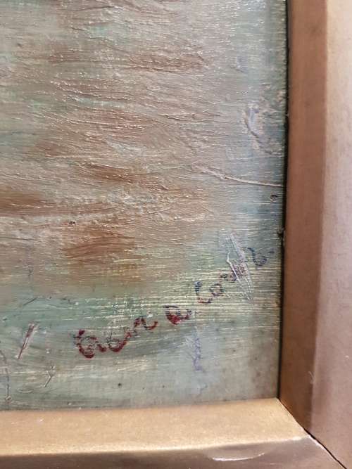 Sailing Ships by Moonlight. 19th century oil on board, signed. Possibly Spanish or American.