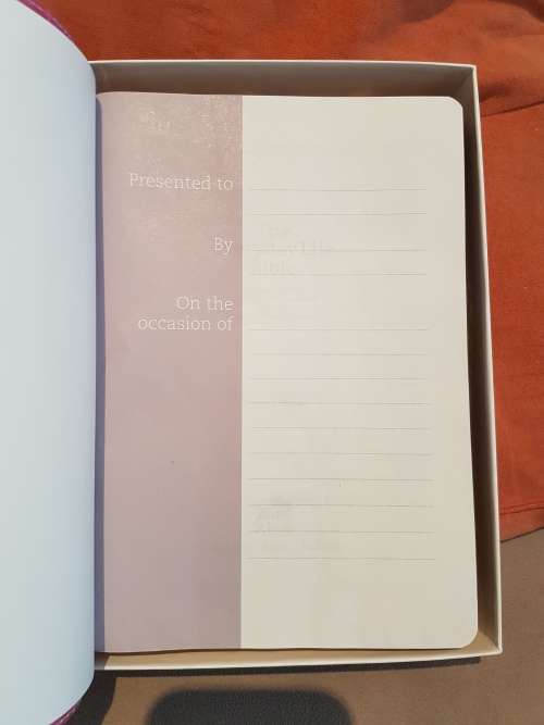 The Everyday Life Bible. Fashion Edition. Amplified. Joyce Meyer. Pink leather with espresso inset.