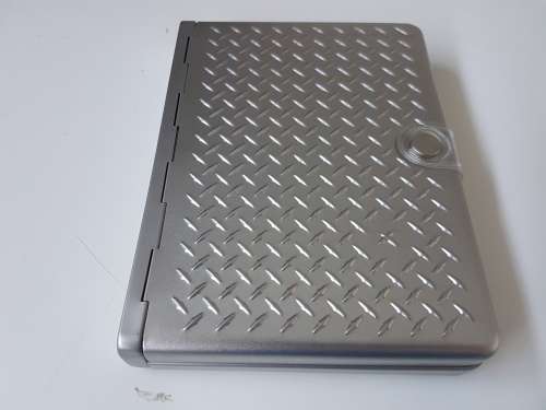 New bible in a solid metal box with magnetic clasp. New Living Translation.