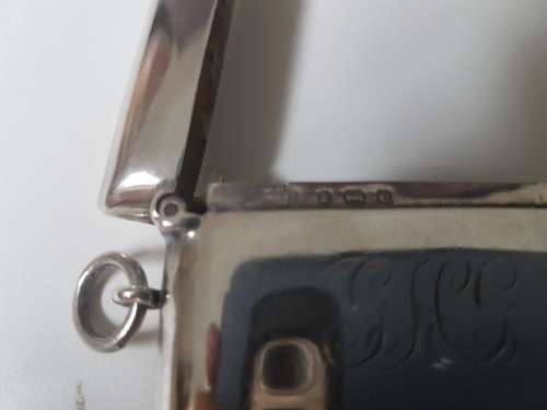 Sterling Silver Letter Locket Vesta Case Pendant.  Edwardian 1904 hallmark. Heavy, 33.4 grammes.