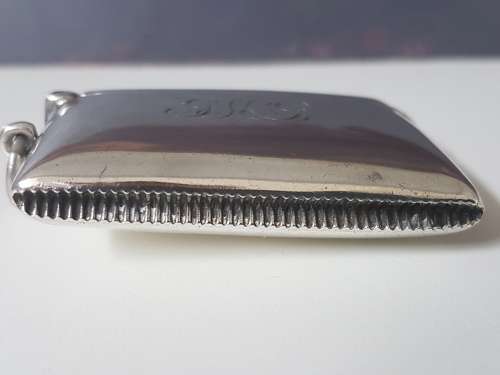 Sterling Silver Letter Locket Vesta Case Pendant.  Edwardian 1904 hallmark. Heavy, 33.4 grammes.