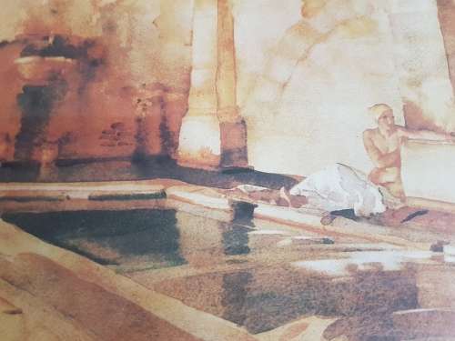 William Russell Flint. Print of Nudes titled In Classic Provence. Framed.