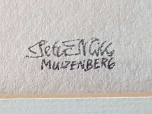 Peter Mills Muizenberg, Cape Town. Original watercolour, hand signed and dated. Superb frame.