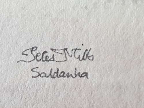 Peter Mills Saldanha, fishing boat. Original watercolour, hand signed and dated. Superb frame.