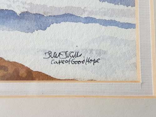 Peter Mills Cape of Good Hope Original watercolour, hand signed and dated Superb frame