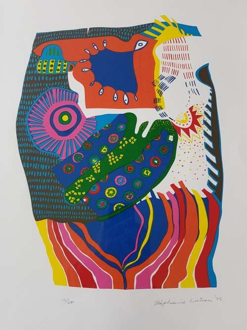 Stephanie Watson (1927-1997).  Limited edition  abstract print.  Hand signed and hand numbered 12/20