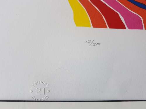 Stephanie Watson (1927-1997).  Limited edition  abstract print.  Hand signed and hand numbered 12/20