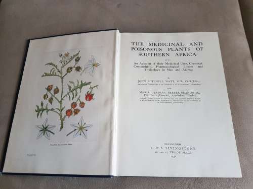 The Medicinal and Poisonous Plants of Southern Africa being An Account of their Medicinal Uses. VG+