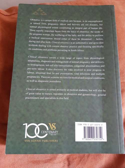 Clinical Obstetrics. A South African Perspective Fourth ( 4th ) Edition. By Cronje, Cilliers de Toit
