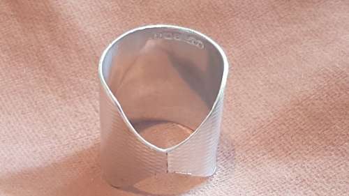 Sterling Silver Hallmarked  Large engine turned design, hand made, no mould. UNIQUE
