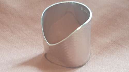 Sterling Silver Hallmarked  Large engine turned design, hand made, no mould. UNIQUE