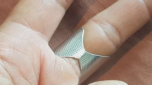 Sterling Silver Hallmarked  Large engine turned design, hand made, no mould. UNIQUE