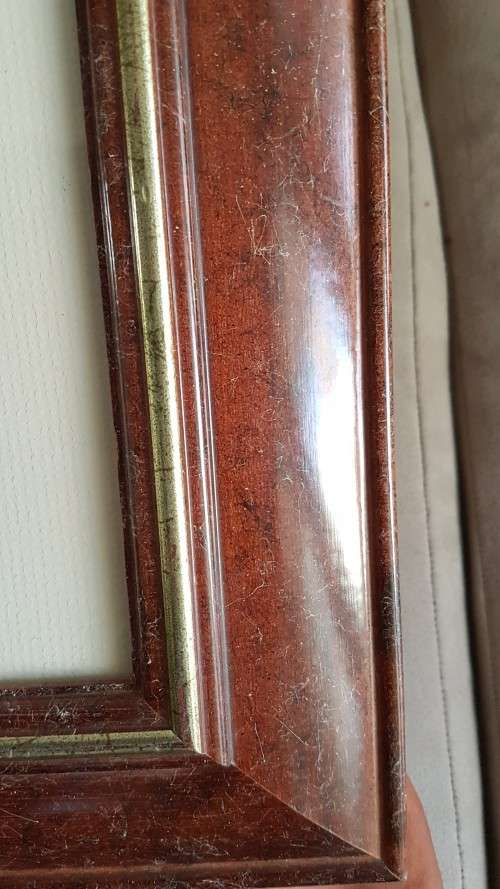 Mandla Vanyaza (1963-). Original Pastel.  Township Figures. Great Frame. Strong Sekoto influence.