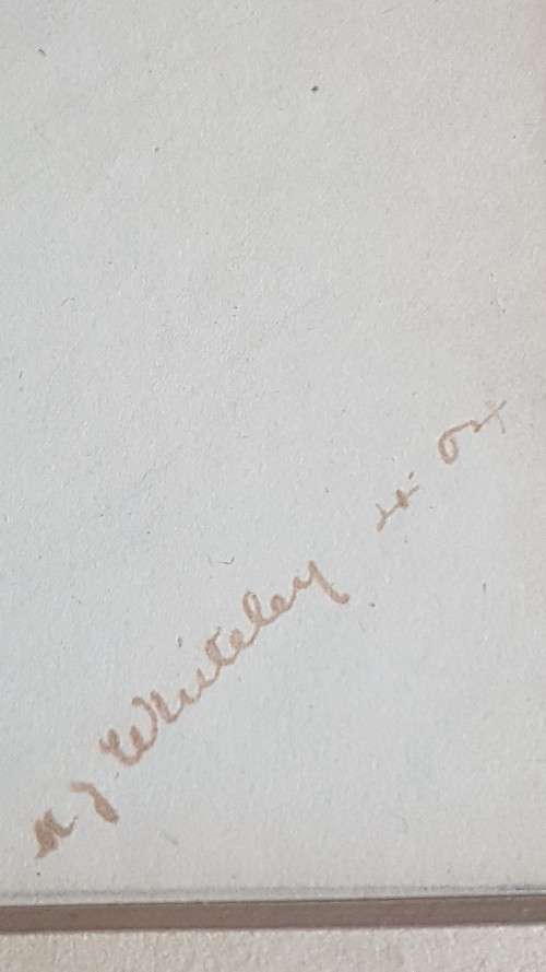 Original 1904 Pencil Drawing of Edwardian Lady signed M.J. Whiteley, dated April 1904.