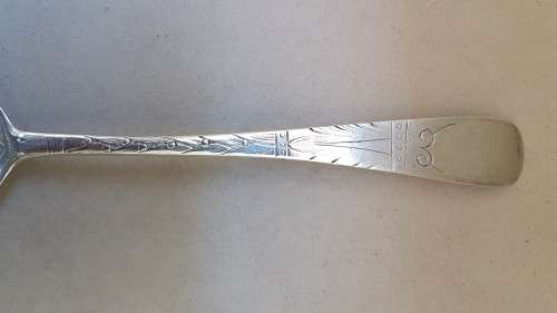Solid Silver Scottish Georgian Berry Spoon. Clear hallmarks. 31.3 grams