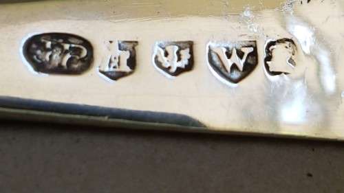 Solid Silver Scottish Georgian Berry Spoon. Clear hallmarks. 31.3 grams