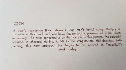 HAND SIGNED Tretchikoff  Cape Carnival Banjo Player.  Ornate black frame. Excellent condition.