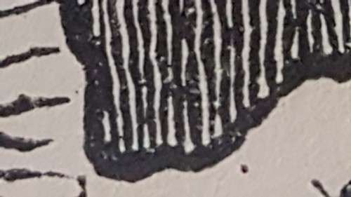 Gregoire Boonzaier Lincocut of Table Mountain and Tree in Wind. Exhibition Invitation FRAMED.