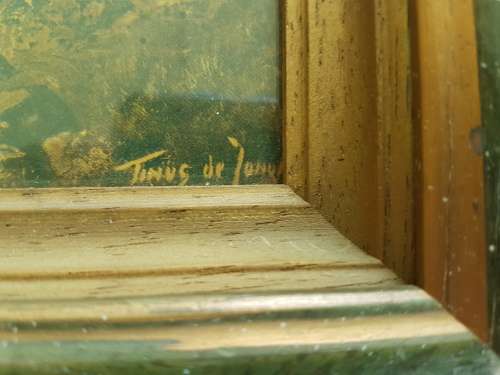 Tinus de Jongh Framed Print.  Voortrekker Uitspan in die Berge/ Camp in the Mountains