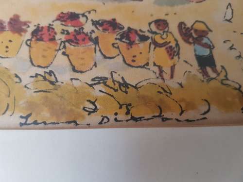 Leng Dixon . Cape Winefarm. Vintage print, framed and in excellent condition.