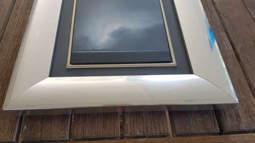 Cecilia van Heerden. Cloud Study . Exquisite Minature Oil with Chrome Frame!