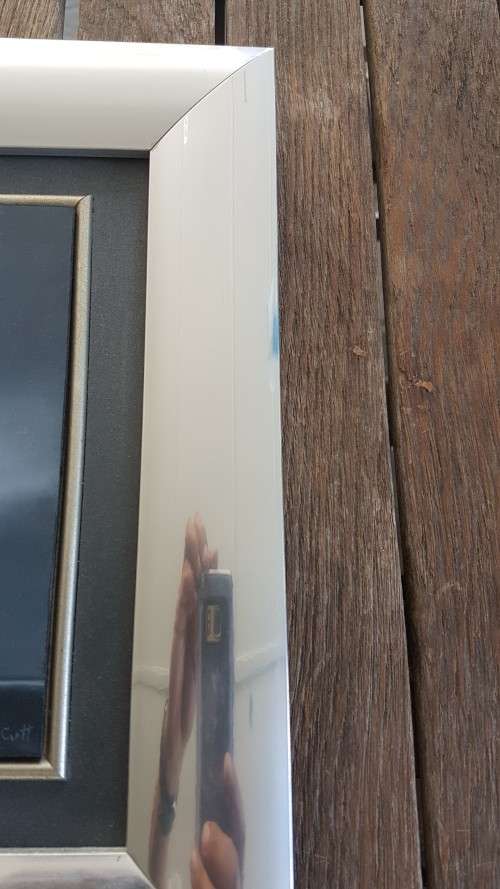 Cecilia van Heerden. Cloud Study . Exquisite Minature Oil with Chrome Frame!