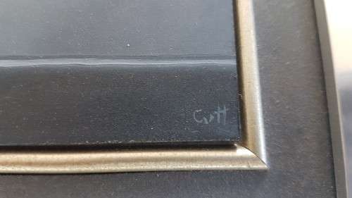 Cecilia van Heerden. Cloud Study . Exquisite Minature Oil with Chrome Frame!