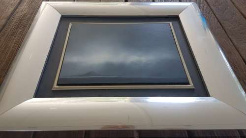 Cecilia van Heerden. Cloud Study . Exquisite Minature Oil with Chrome Frame!