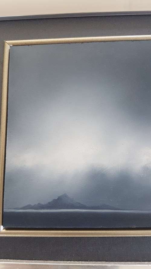 Cecilia van Heerden. Cloud Study . Exquisite Minature Oil with Chrome Frame!