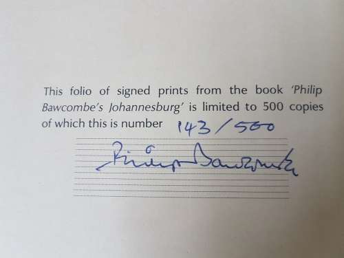 Philip Bawcombe.  Johannesburg. 12 MINT signed prints. 2 White Folios. Edition limited to 500.