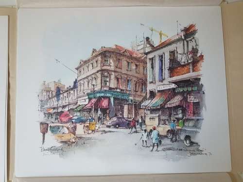Philip Bawcombe.  Johannesburg. 12 MINT signed prints. 2 White Folios. Edition limited to 500.