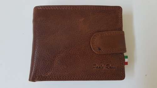 WALLET NEW BOXED Paolo Rossi Made In Italy Full Leather Classic Cognac Brown Men`s Wallet. BARGAIN.