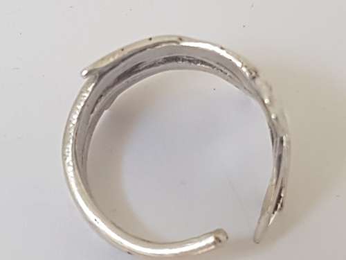 Stunning Flower Spoon Ring.  Solid Silver.