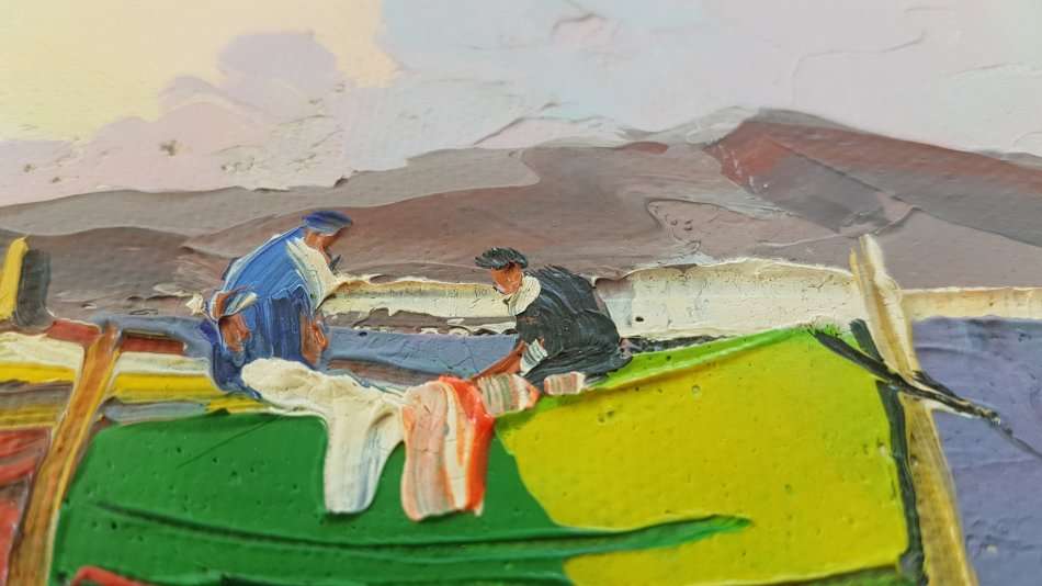 Cecil Rochfort D'Oyly John ( 1906-1993 ). Cassis near St. Tropez, South of France. Original oil.