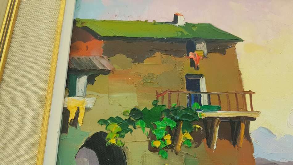 Cecil Rochfort D'Oyly John ( 1906-1993 ). Cassis near St. Tropez, South of France. Original oil.