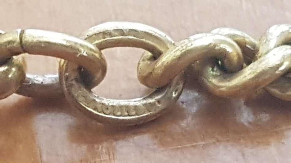 18ct Rolled Gold Chain Necklace with Working Clasp. Heavy, 18 grammes!