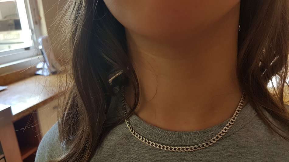 Choker Chain Necklace Sterling 925 Silver, marked  98 grams