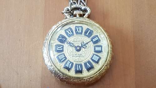 Swiss Made Chancellor De Luxe Ladies' Pendant Pocket Watch Wind-up with Chain. Working!